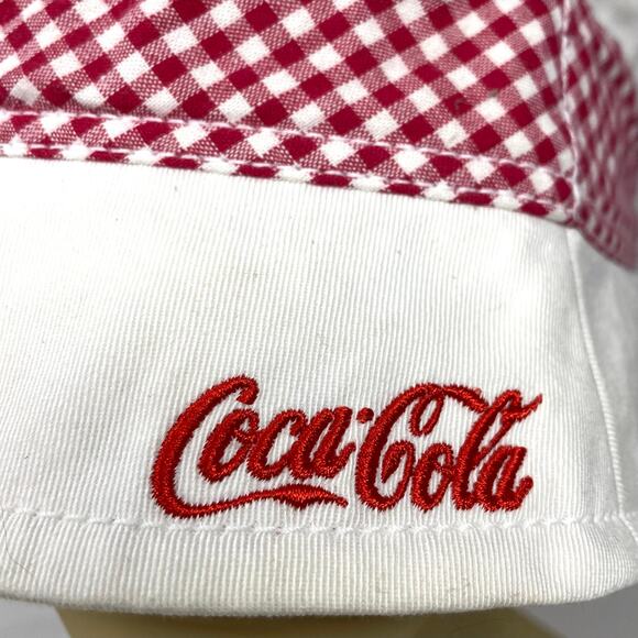 Coca-Cola Bucket Hat White With Red Check Band New With Tags Officially Licensed - Picture 8 of 10